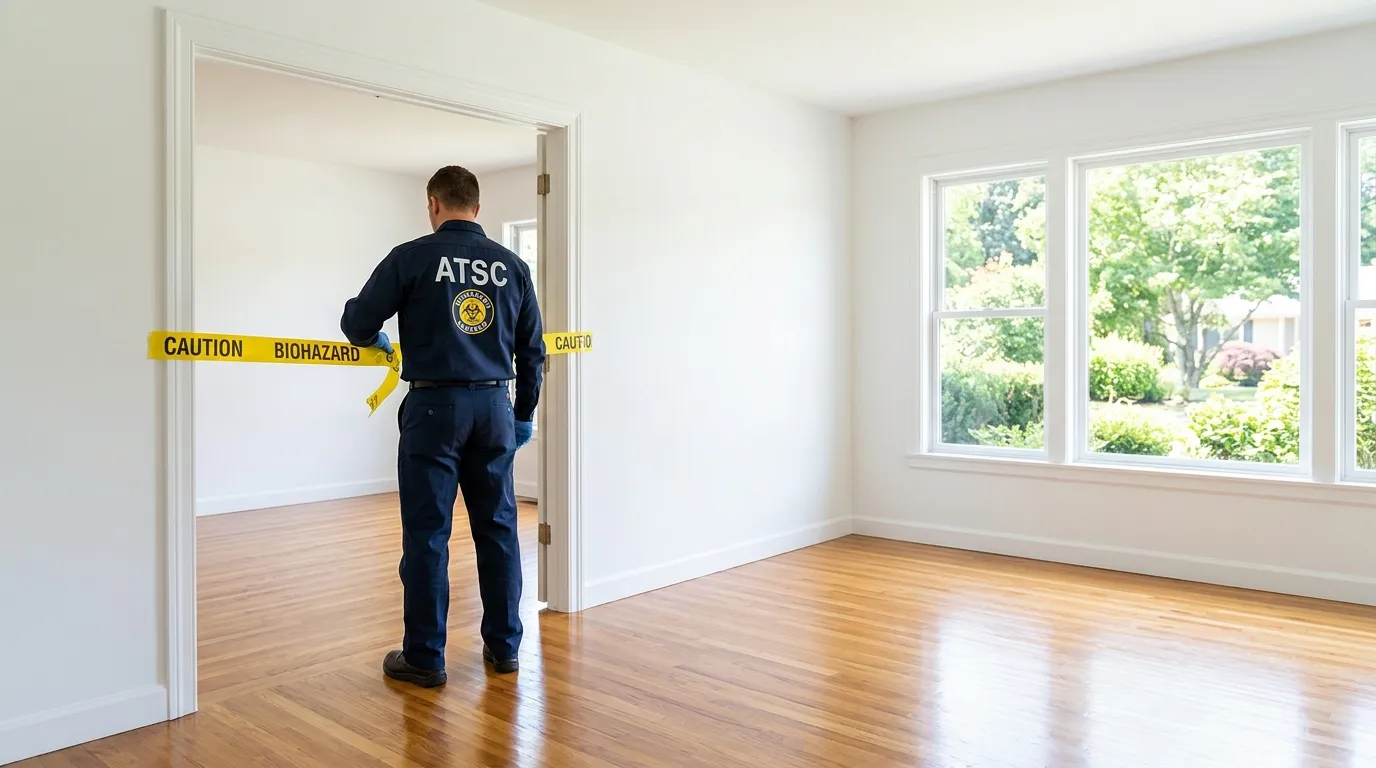 Certified biohazard cleanup crew performing Trauma Scene Cleanup in Wesley Hills